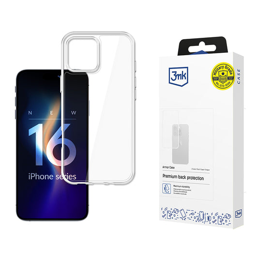 Hoesje voor Apple iPhone 16 Pro, 3MK, Armor, Transparant