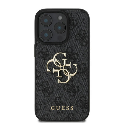Hoes voor Apple iPhone 16 Pro, Guess, 4G Big Logo, Zwart