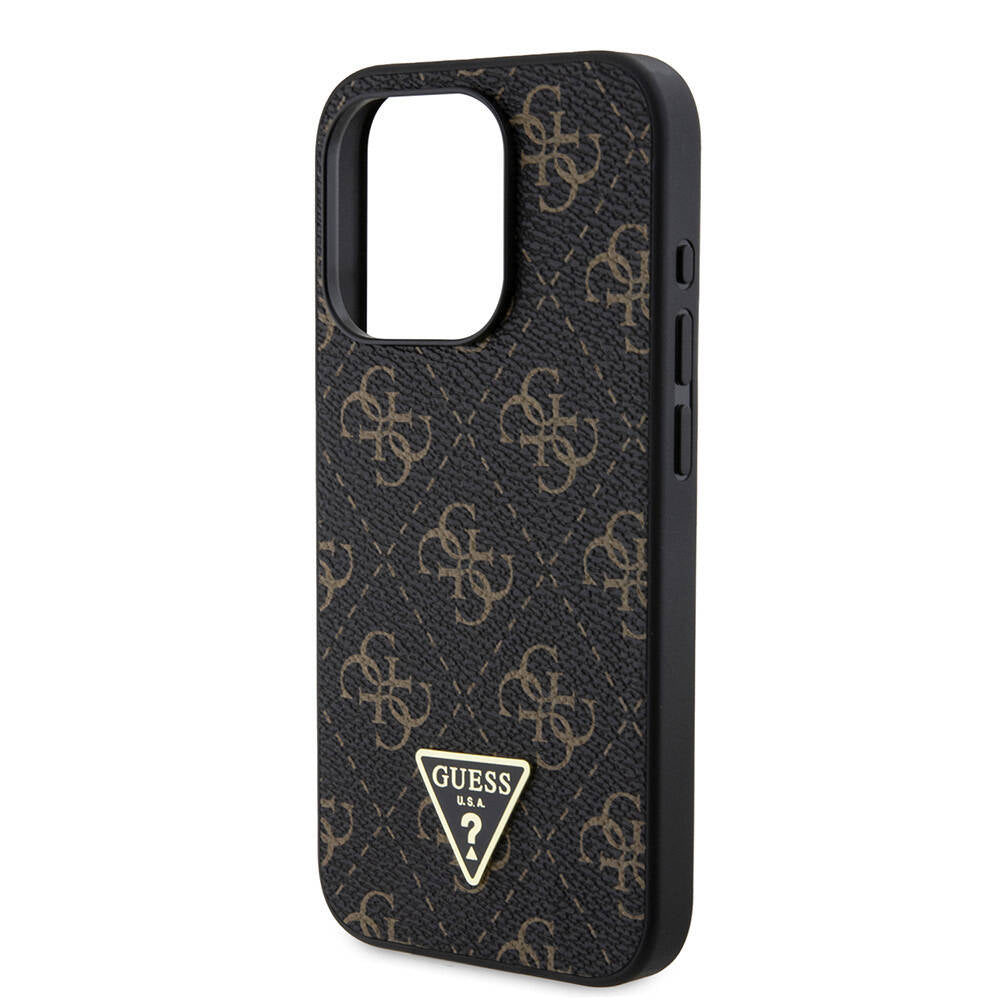 Hoesje voor Apple iPhone 16 Pro, Guess, 4G Triangle Logo, Wit