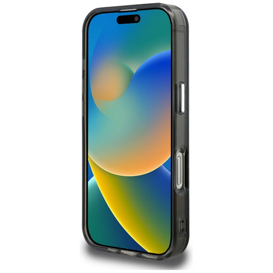 Hoes voor Apple iPhone 16 Pro, Karl Lagerfeld, IML Aquarelle Logo Choupette, Zwart