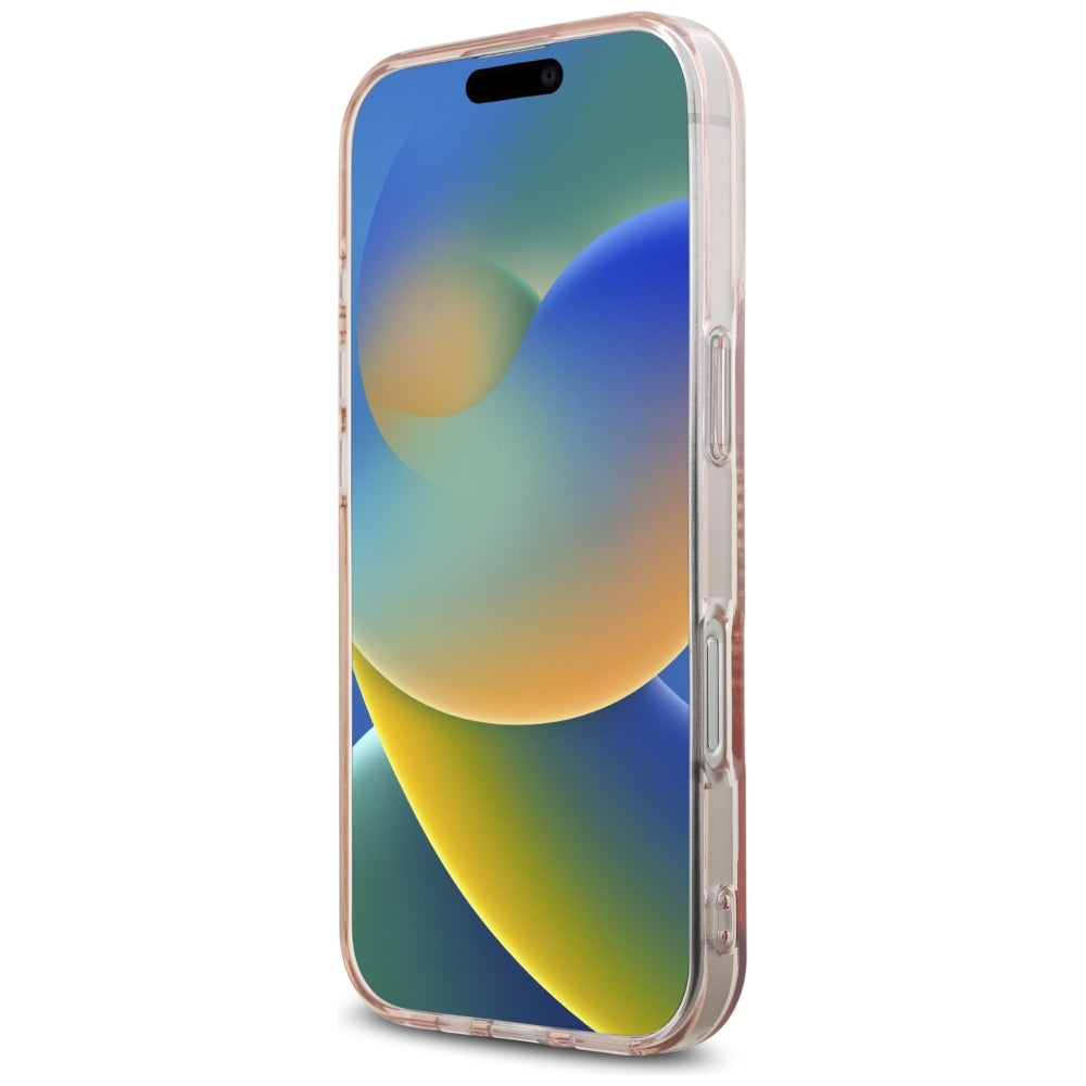 Hülle für Apple iPhone 16 Pro, Karl Lagerfeld, IML Rhinestones Karl's Head, Rosa