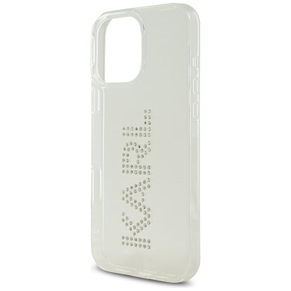 Étui pour Apple iPhone 16 Pro, Karl Lagerfeld, Logo Transparent IML Rhinestones, Transparent