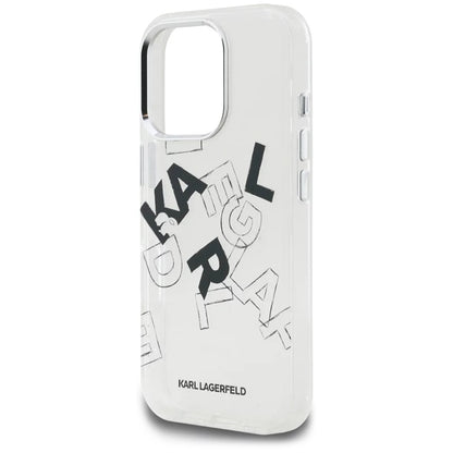 Hülle für Apple iPhone 16 Pro, Karl Lagerfeld, IML Sketched Graphic Logo, Transparent