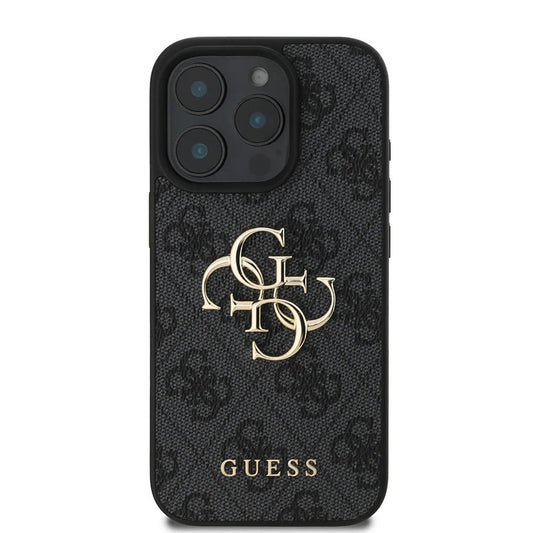 Étui pour Apple iPhone 16 Pro Max, Guess, 4G Big Logo, Noir
