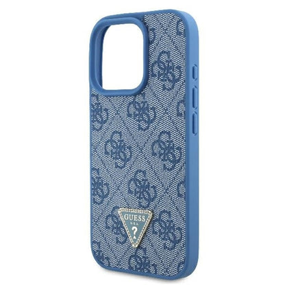 Hoes voor Apple iPhone 16 Pro Max, Guess, Crossbody 4G Triangle Strass, Blauw