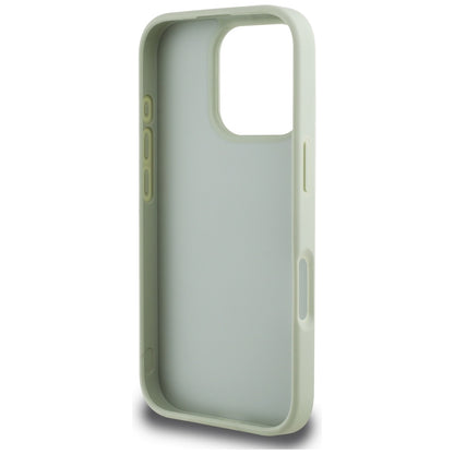 Housse pour Apple iPhone 16 Pro Max, Guess, Grained Big 4G Logo Small Classic Logo, Vert