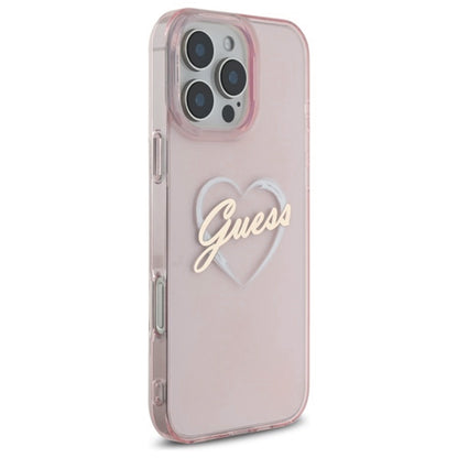 Hoesje voor Apple iPhone 16 Pro Max, Guess, IML Heart, Roze