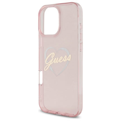 Hoesje voor Apple iPhone 16 Pro Max, Guess, IML Heart, Roze