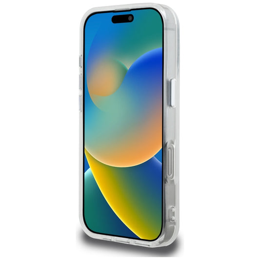 Hoes voor Apple iPhone 16 Pro Max, Karl Lagerfeld, IML Aquarelle Logo Karl & Choupette, Wit