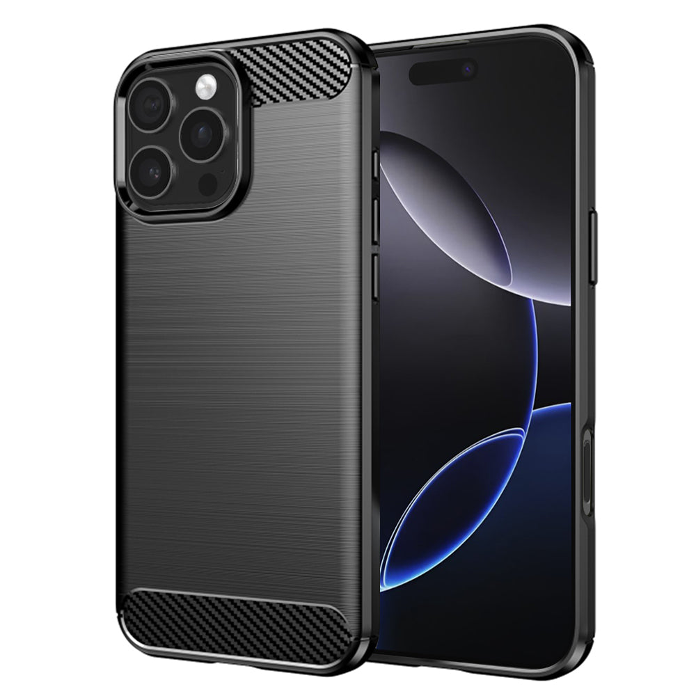 Hülle für Apple iPhone 16 Pro Max, Techsuit, Carbon, Schwarz