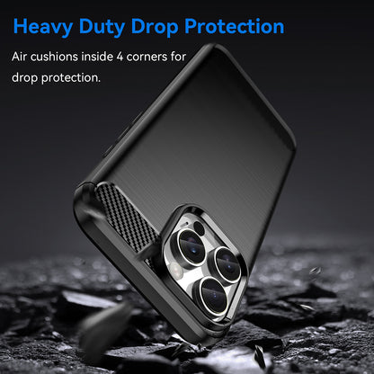 Hülle für Apple iPhone 16 Pro Max, Techsuit, Carbon, Schwarz