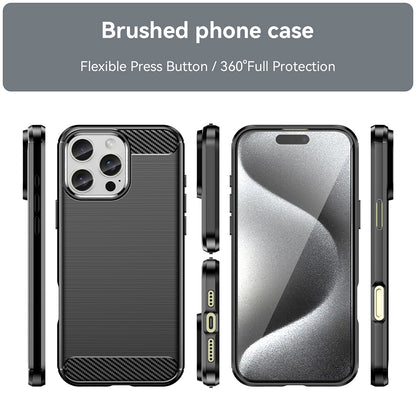 Hülle für Apple iPhone 16 Pro Max, Techsuit, Carbon, Schwarz