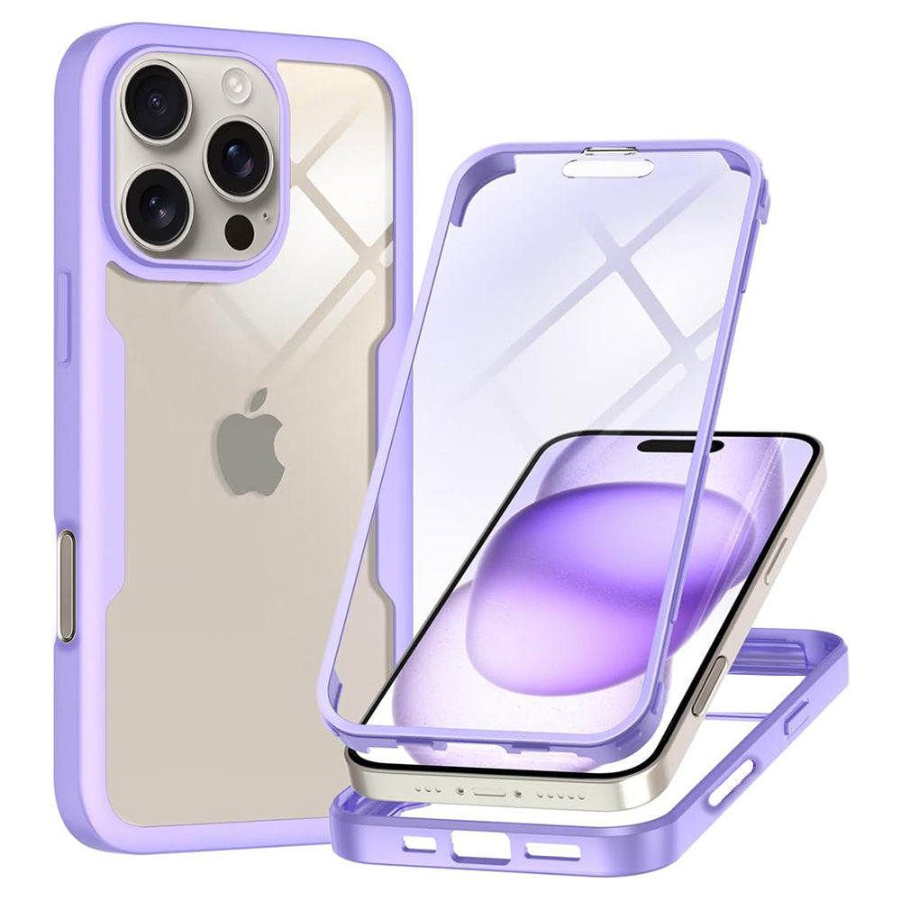 Hoes voor Apple iPhone 16 Pro Max, Techsuit, ColorVerse 360, Paars