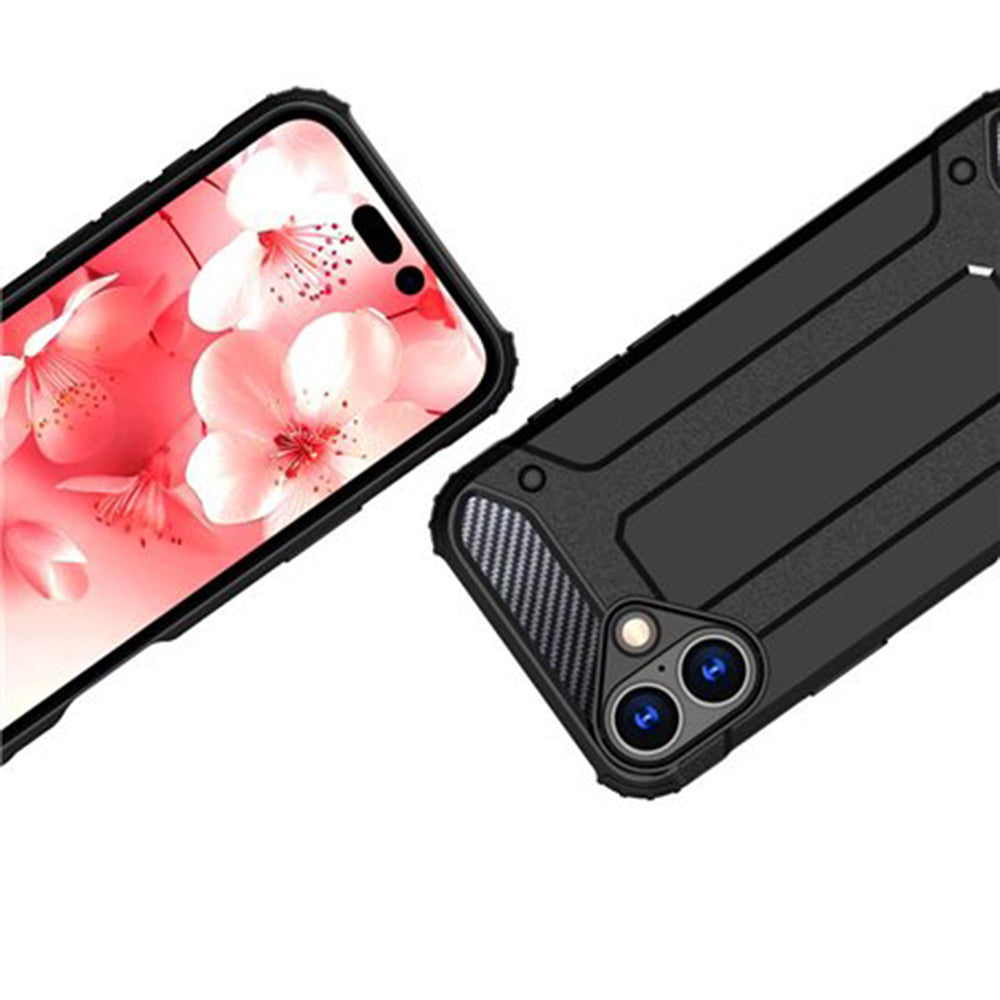 Hoes voor Apple iPhone 16 Pro Max, Techsuit, Hybrid Armor, Zwart