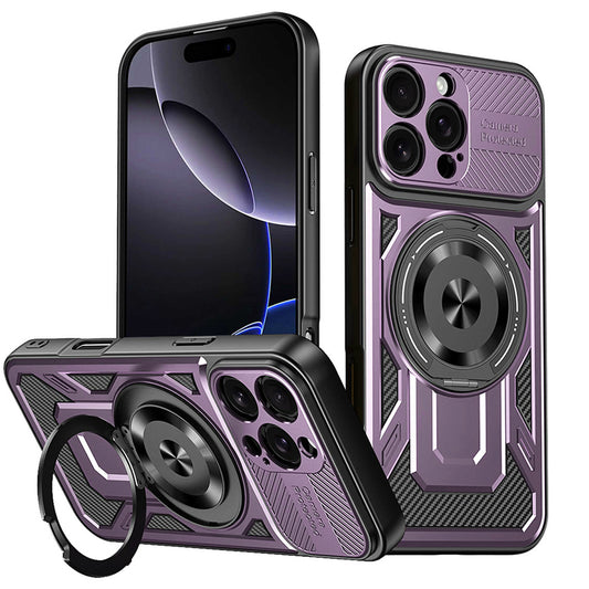 Hoes voor Apple iPhone 16 Pro Max, Techsuit, RuggedCam, Paars