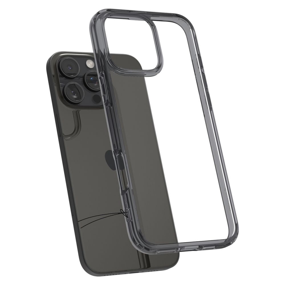Hülle für Apple iPhone 16 Pro, Spigen, Ultra Hybrid, Rauchgrau ACS08123