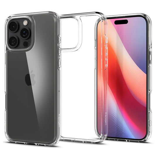 Hülle für Apple iPhone 16 Pro, Spigen, Ultra Hybrid, Transparent ACS08121