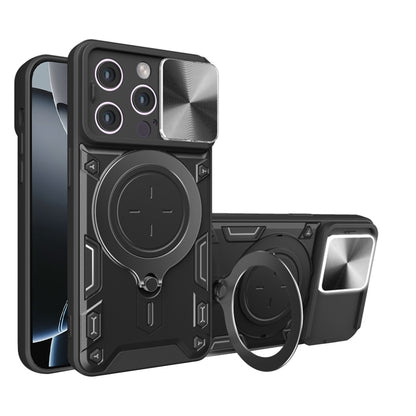Hoes voor Apple iPhone 16 Pro, Techsuit, CamGuard Pro, Zwart