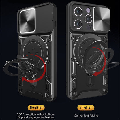 Hoes voor Apple iPhone 16 Pro, Techsuit, CamGuard Pro, Zwart