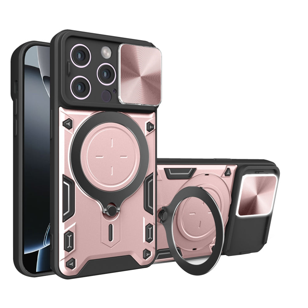 Hoes voor Apple iPhone 16 Pro, Techsuit, CamGuard Pro, Roze Goud