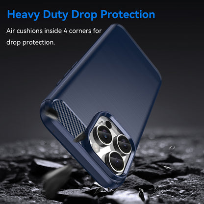 Coque pour Apple iPhone 16 Pro, Techsuit, Carbone, Bleue