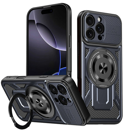 Hoes voor Apple iPhone 16 Pro, Techsuit, RuggedCam, Blauw
