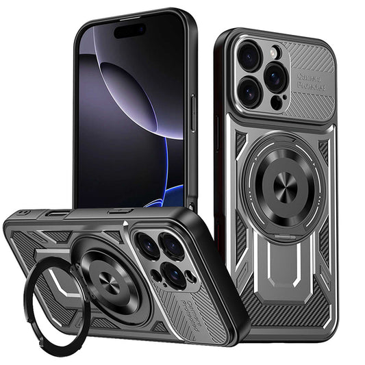 Hoes voor Apple iPhone 16 Pro, Techsuit, RuggedCam, Grijs