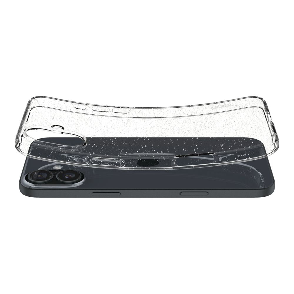 Case for Apple iPhone 16, Spigen, Liquid Crystal Glitter, Transparent ACS08192