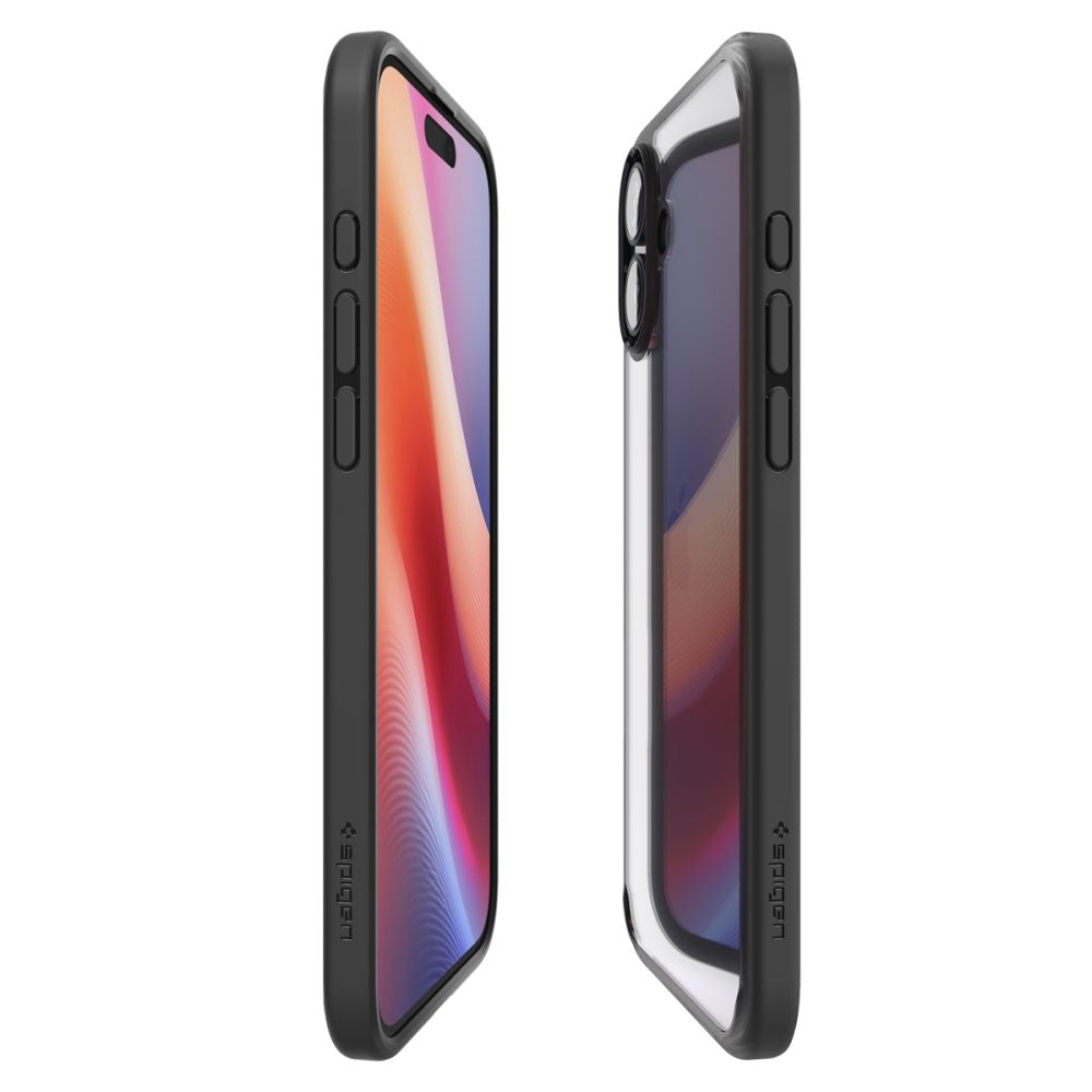 Hülle für Apple iPhone 16, Spigen, Ultra Hybrid, Mattschwarz ACS08201