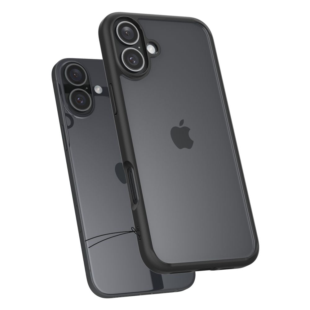 Hülle für Apple iPhone 16, Spigen, Ultra Hybrid, Mattschwarz ACS08201