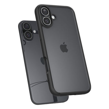 Hülle für Apple iPhone 16, Spigen, Ultra Hybrid, Mattschwarz ACS08201