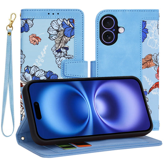 Hoes voor Apple iPhone 16, Techsuit, FlipCraft, Blauw