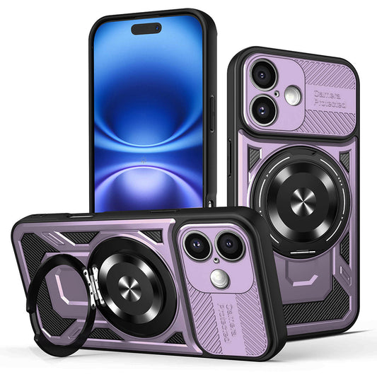 Hoes voor Apple iPhone 16, Techsuit, RuggedCam, Paars