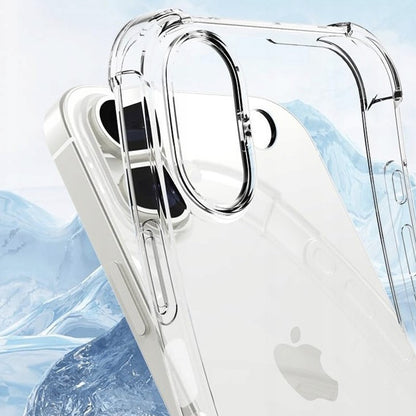 Hoes voor Apple iPhone 16, Techsuit, Schokbestendig Transparant (Grote Lensopening), Transparant