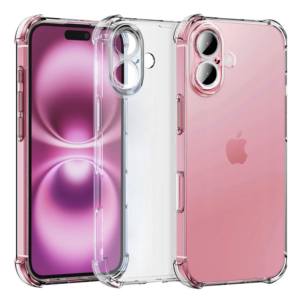 Hülle für Apple iPhone 16, Techsuit, stoßfest klar, transparent