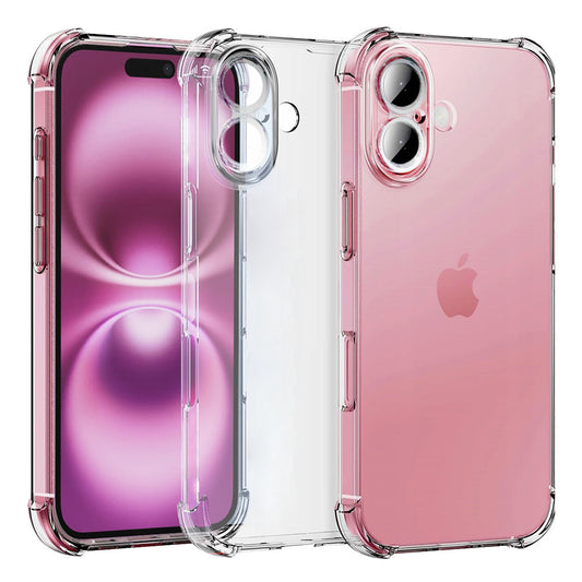 Hoes voor Apple iPhone 16, Techsuit, Schokbestendig Transparant Clear