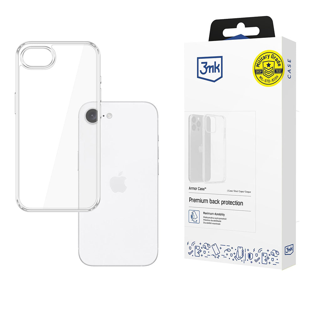 Case for Apple iPhone 17e / 16e, 3MK, Armor, Transparent