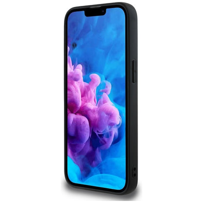 Hoes voor Apple iPhone 16e, Guess, 4G Grained Big en Classic Logo, Zwart