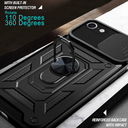 Hoes voor Apple iPhone 17e / 16e, Techsuit, CamShield, Blauw