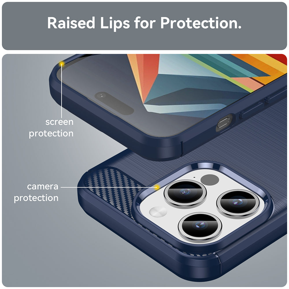 Coque pour Apple iPhone 17e / 16e, Techsuit, Carbone, Noire