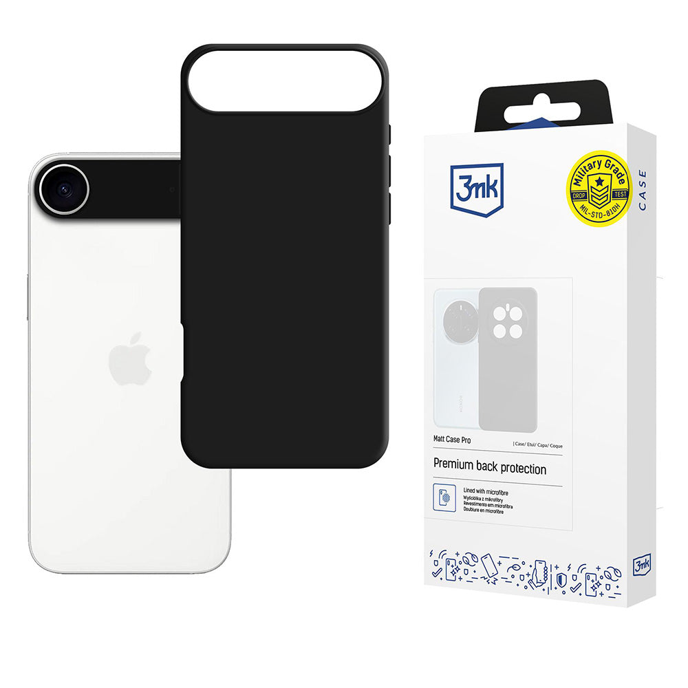 Hoes voor Apple iPhone 17 Air, 3MK, Matt Pro, Zwart