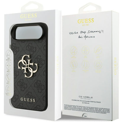 Hoes voor Apple iPhone 17 Air, Guess, 4G Big Logo, Zwart