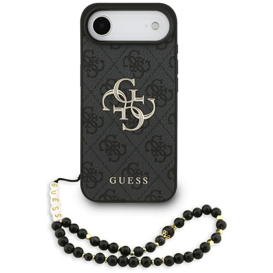 Hoes voor Apple iPhone 17 Air, Guess, 4G Classic Logo met Band, Zwart