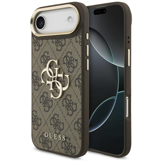 Hoes voor Apple iPhone 17 Air, Guess, Big 4G Logo Classic, Goudbruin
