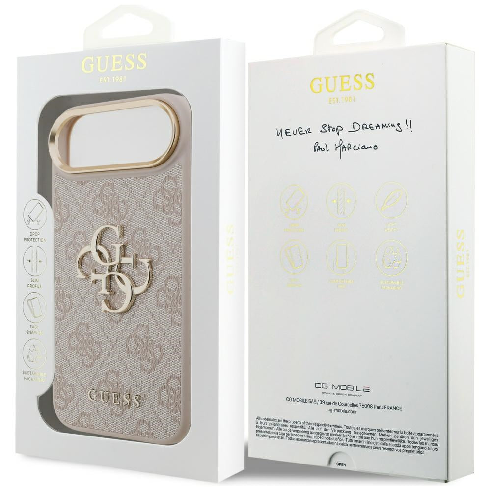 Hoes voor Apple iPhone 17 Air, Guess, Big 4G Logo Classic, Goudroze