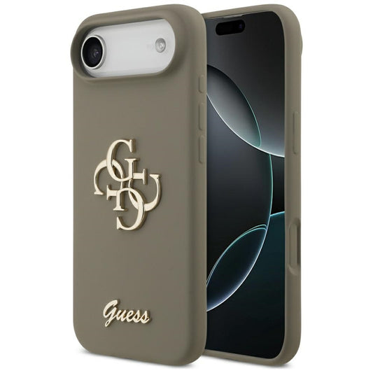 Hoes voor Apple iPhone 17 Air, Guess, Big 4G Script, Bruin