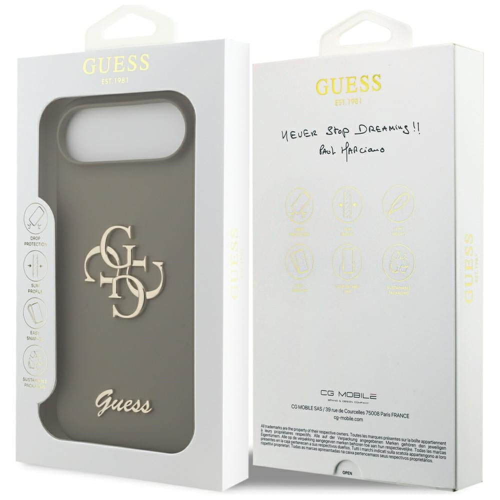 Étui pour Apple iPhone 17 Air, Guess, Big 4G Script, Marron