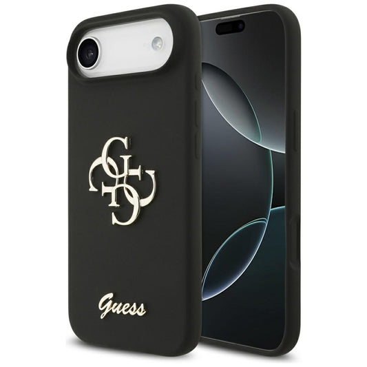 Hoes voor Apple iPhone 17 Air, Guess, Big 4G Script, Zwart