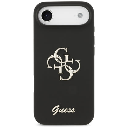 Hülle für Apple iPhone 17 Air, Guess, Big 4G Script, Schwarz