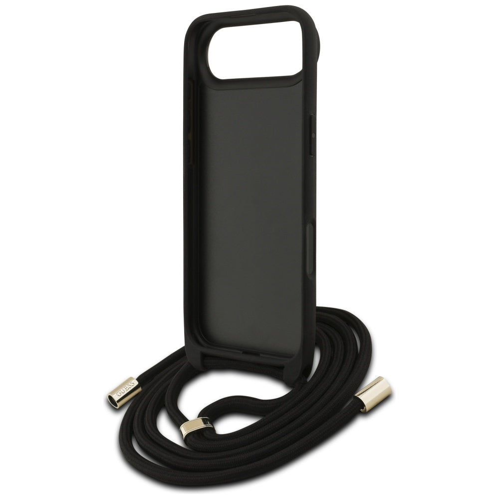 Hoes voor Apple iPhone 17 Air, Guess, Crossbody Cord 4G Big Log, Bruin